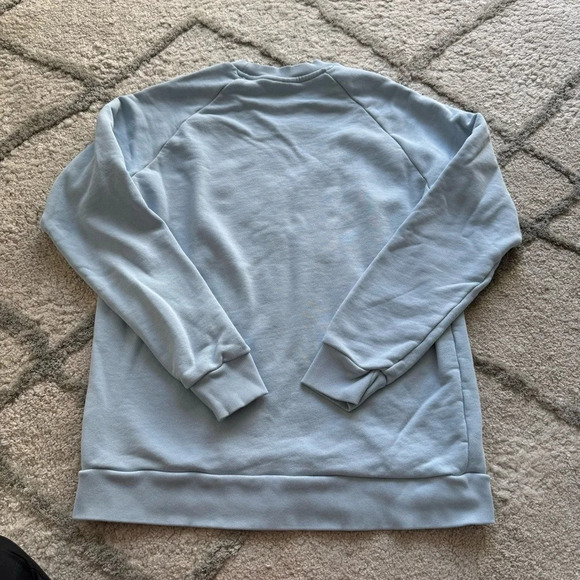 Adidas pullover crewneck sweatshirt baby blue athletic medium - Picture 5 of 6